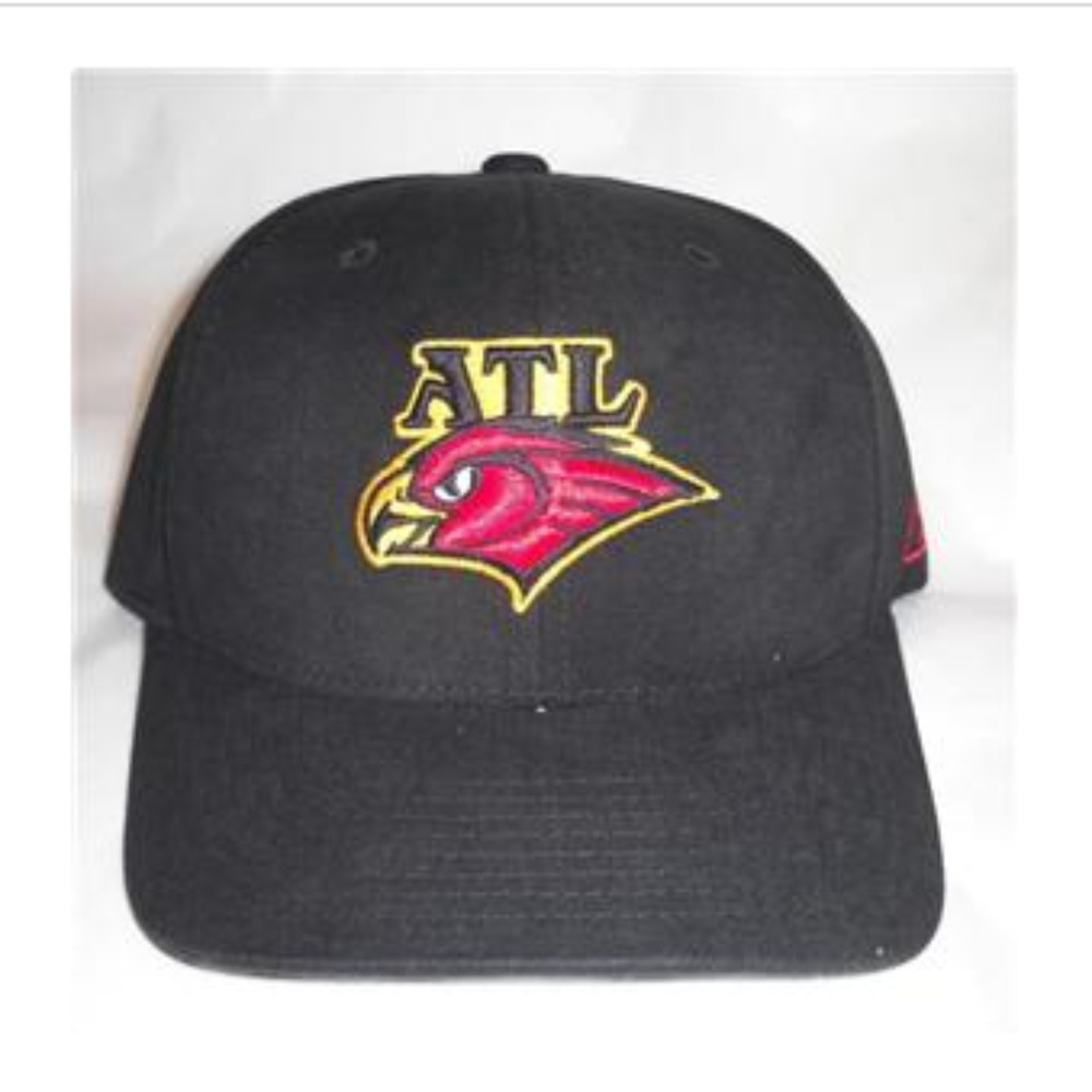 REEBOK ATLANTA HAWKS Black Hat Cap NBA Basketball Adjustable Structure Hat Cap